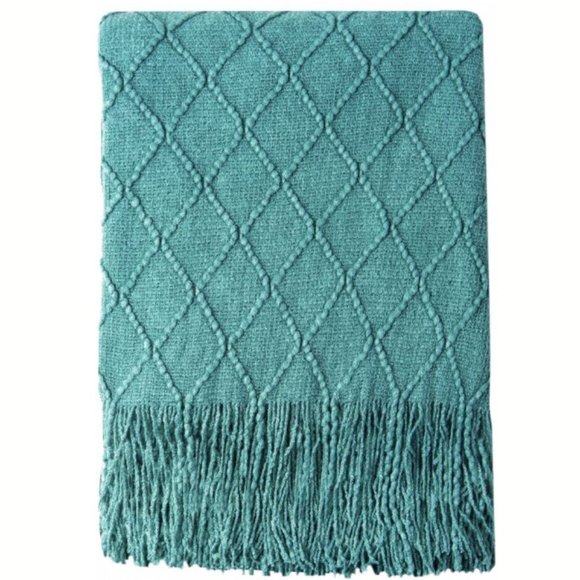 Textured Knit Throw Blanket - Picture 4 of 5